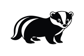 Badger Silhouette Vector Illustration
