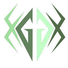 green color logo GG initial