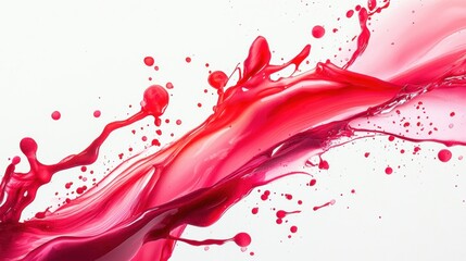 Crimson Liquid Splash: A Dynamic Abstract Art Photography