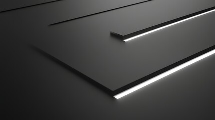 Abstract dark lines, glowing light, modern design, website background