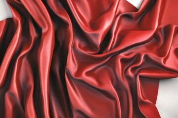 Obraz premium A detailed view of a beautiful red satin fabric