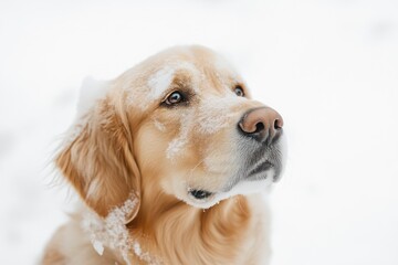 Friendly Golden Retriever Dog Looking Playful