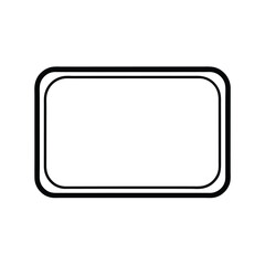 Simple Rectangular Frame Border Outline Shape Design Element
