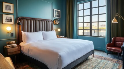 Stylish boutique hotel with a unique blend of modern and vintage elements, offering personalized guest services