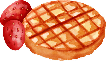 watercolor waffle