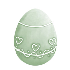 easter egg on white background