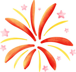 watercolor firework
