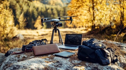 Video generation for a travel vlog in a cozy outdoor setting. Featuring exploration and storytelling