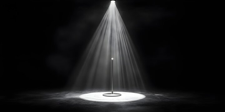 Pitch black background with a minimal light