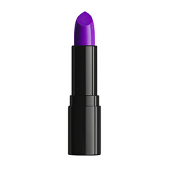 Obraz premium Vibrant Purple Lipstick in Sleek Black Tube for Bold Makeup Looks and Fashion Statement