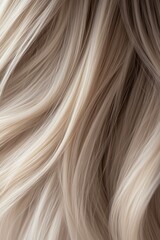 Naklejka premium Close-up of shiny blonde hair strands
