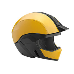 Bright Yellow Protective Helmet for Safety and Style in Biking and Motor Sports Activities