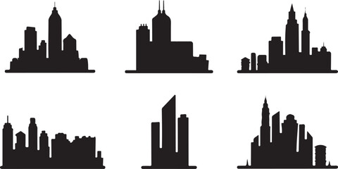 Obraz premium City Building silhouettes