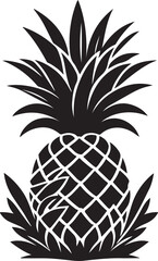 Obraz premium Pineapple silhouette vector art illustration. Pineapple vector icon.