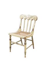 wooden chair isolated on white