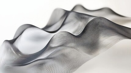 Naklejka premium Abstract gray waves, white background, design