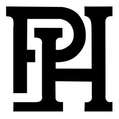 PH Black Colour Logo Design