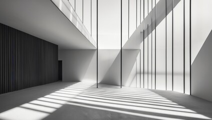 Fototapeta premium Minimalist Architectural Structure Emphasizing Geometric Harmony and Balance