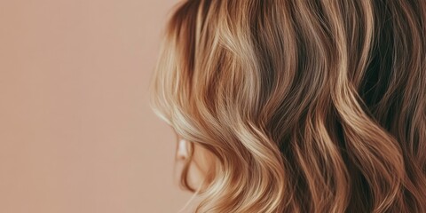 Naklejka premium Glossy blonde hair with soft shine