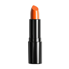 Obraz premium Vibrant Orange Lipstick in Sleek Black Tube for Modern Makeup Aesthetic and Bold Beauty Looks