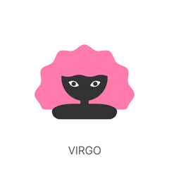 Zodiac signs. Virgo. Minimalistic style. Trendy vector illustration.
