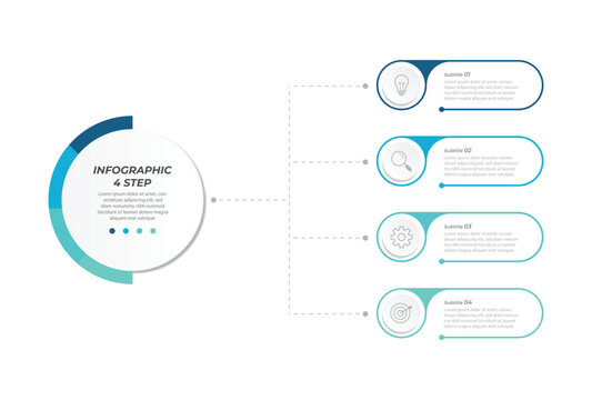 Vector infographic label design with circle infographic template design and 4-5-6 options or steps. Can be used for process diagram, presentations, workflow layout, banner, flow chart, info graph