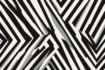 A bold monochrome abstract geometric pattern with perfectly aligned sharp angles and clean symmetry.