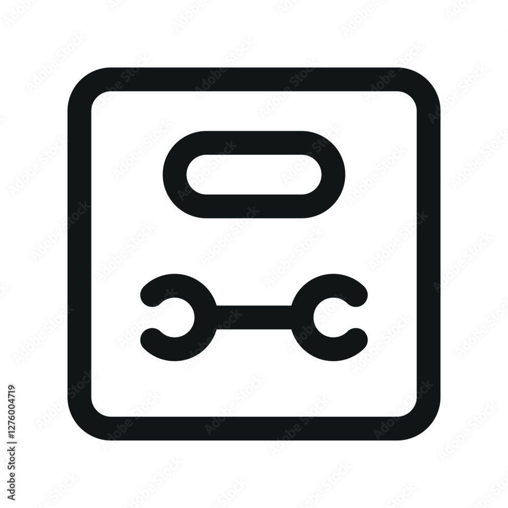 Poster tool case ui icon, tool box simple line user interface vector symbol