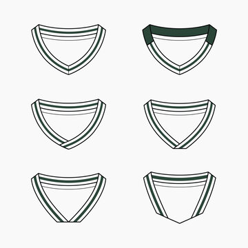 Editable Jersey Collar Short Sleeve Long sleeve Mockup