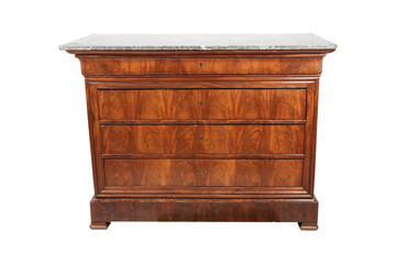 antique wooden chest  Burr Walnut Marble Top Chest Of Drawers 