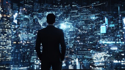 "High-Tech Command Center with Futuristic Holographic Display – Advanced Control Room and Digital Navigation Interface"