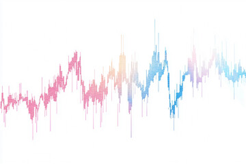 Financial rising graph and chart with lines, Ai generated image