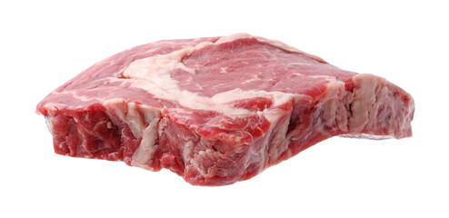 Obraz premium Piece of raw beef meat isolated on white