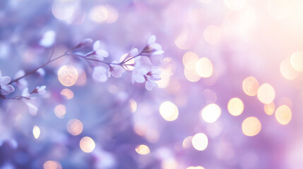Soft light gray and light purple background with shimmering white bokeh lights and glittering dust, creating a dreamy, elegant, and ethereal atmosphere perfect for modern and minimalistic designs