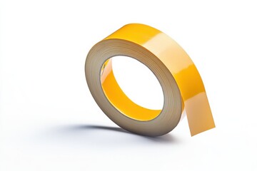 Professional construction tape isolated on clean white background for versatile applications in various projects