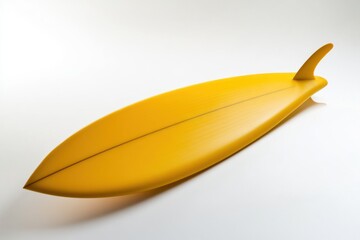 Obraz premium Professional stock photo of a vibrant yellow surfboard on a clean white background