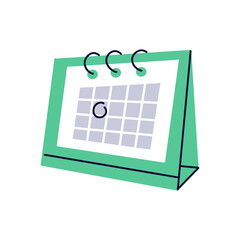 desktop calendar isolated on white