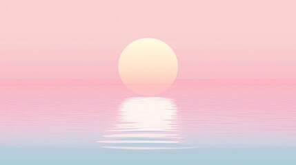 A minimal sunrise with soft pastel gradients