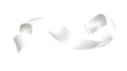 silver ribbon on white