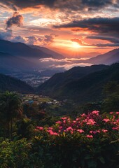 Obraz premium Sunrise Over Sierra Nevada Mountains