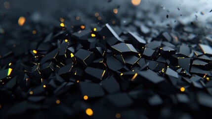 Obraz premium Reforming crystal structure laboratory digital illustration abstract environment closeup view shattered lattice dynamics