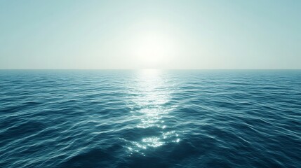 Obraz premium Serene Ocean Sunlight Reflecting On Water