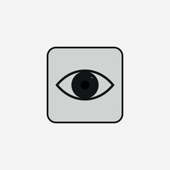 Eye icon simple outline logo.