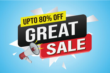 great sale offer poster banner graphic design icon logo sign symbol social media website coupon

