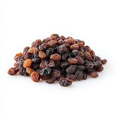 A Close-Up of a Pile of Sweet, Dark Brown Raisins.