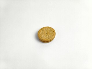Biscuit Chocolate Isolated White Background