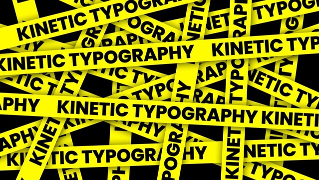 Police Tape Modern Kinetic Typography Text Animation