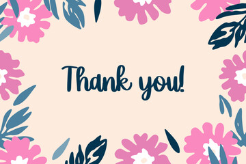 Trendy floral design. Template for card, poster, flyer, cover or other use.