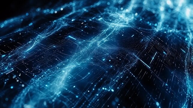 Blue digital network, data flow