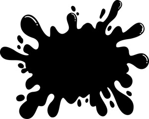 Hand drawn splash slime bubbles drops frame banner border background 